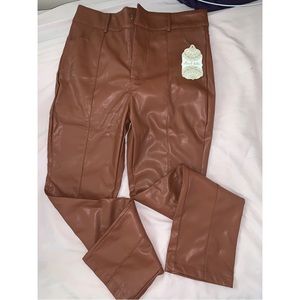 Women’s Straight Leg Leather Pants